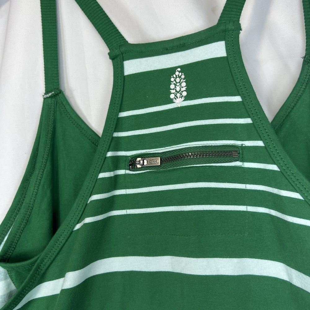 FP Free People Hot Shot Mini Dress Romper Stripe Green Women's M Sport Casual - Picture 9 of 14